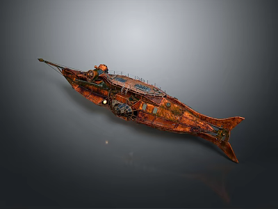 Vintage Cosmic Spaceship Model With Intricate Aerospace Structure And Craft Design 3d model