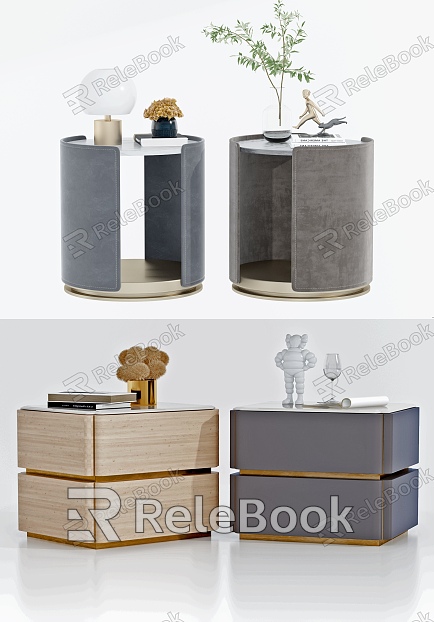 Modern Light Luxury Bedside Table model