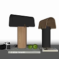Nordic Table Lamp Solid Wood Art 3d model