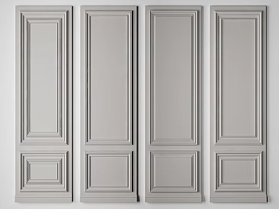 Jianou clapboard background wall 3d model