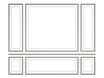 Gypsum Molding Various Decorative Styles And Designs For Interior Decoration 3d model