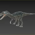Realistic 3D Dinosaur Model With Open Mouth And Detailed Skin Texture