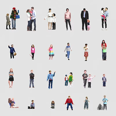 Modern multiplayer child 3d model