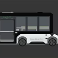 Modern bus minibus minivan driverless bus 3d model