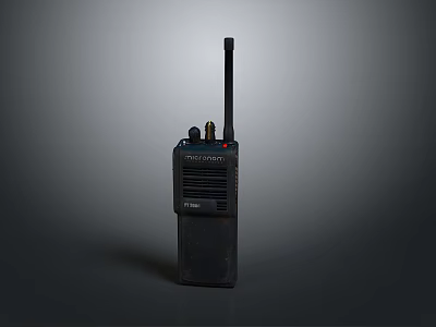 Tactical Weapon Radio With Black Body Antenna TRI BAND And Control Buttons 3d model