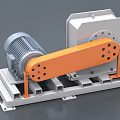 High Performance Industrial Equipment With Electric Motor Orange Connecting Component And Metal Base