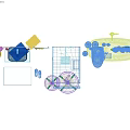 Modern Bathroom Set with Shower Enclosure Toilet Sink Vanity Bathtub Towels Stools and Bathrobe
