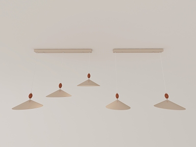 Modern minimalist chandelier combination 3d model