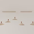 Modern minimalist chandelier combination 3d model