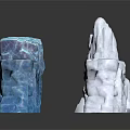 Household Ice Cubes In Various Shapes And Blue White Colors For Daily Use
