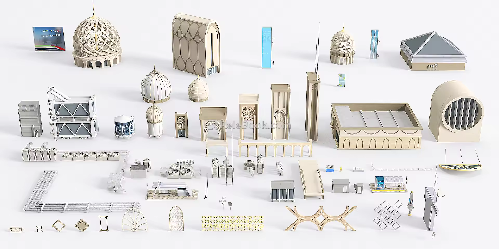 modern component building component 3d model