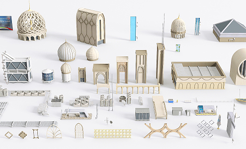 modern component building component 3d model