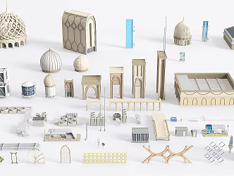 modern component building component 3d model