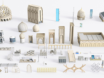 modern component building component 3d model