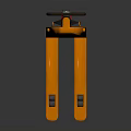 Orange Manual Hydraulic Industrial Pallet Jack With Forklift Arms For Warehouse Logistics