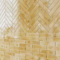 Tan Tile Wall Surface With Herringbone And Brick Pattern Design 3d model