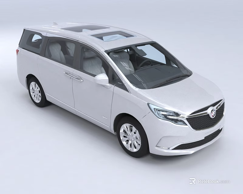 White Modern MPV Car With Sunroof Sliding Doors And Family Friendly Design 3d model 