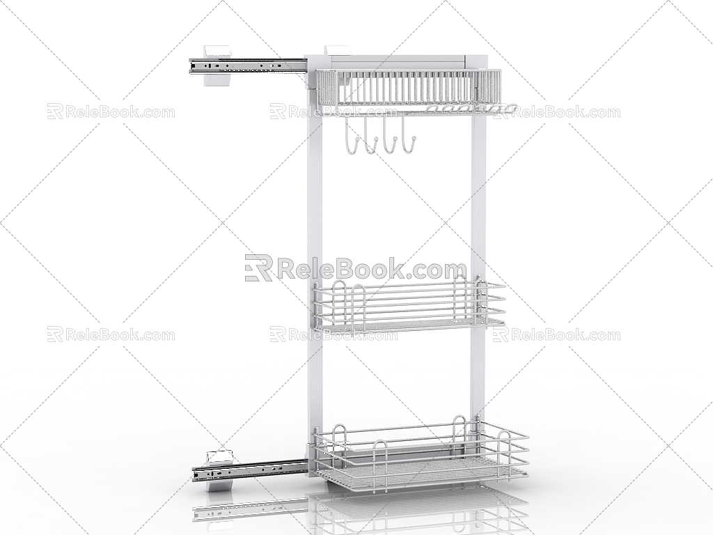 Modern Interior Storage Rack 3d model