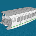 White Roof Yacht With Multiple Windows Floating On Blue Ocean Water