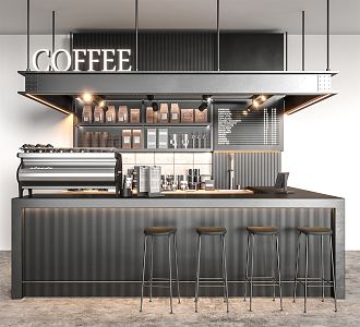 Industrial LOFT Cafe Bar 3d model