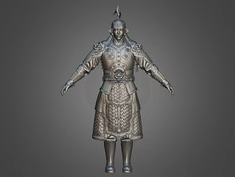 ancient soldiers general armor warriors ancient Chinese armor 3d model