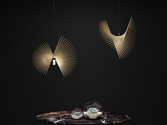 Modern shaped chandelier 3d model