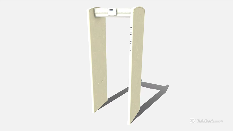 Security Gate With Metal Detector For Public Safety Checkpoint Entry 3d model 