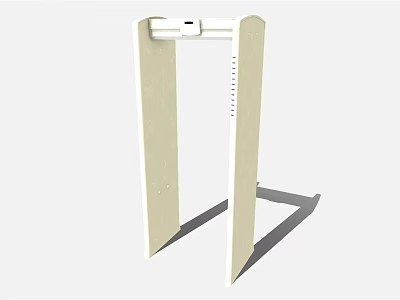 Security Gate With Metal Detector For Public Safety Checkpoint Entry 3d model