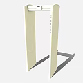 Security Gate With Metal Detector For Public Safety Checkpoint Entry 3d model