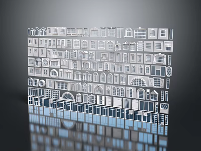 Casement Windows Various Design Styles And Different Patterns Showcased In Collection 3d model