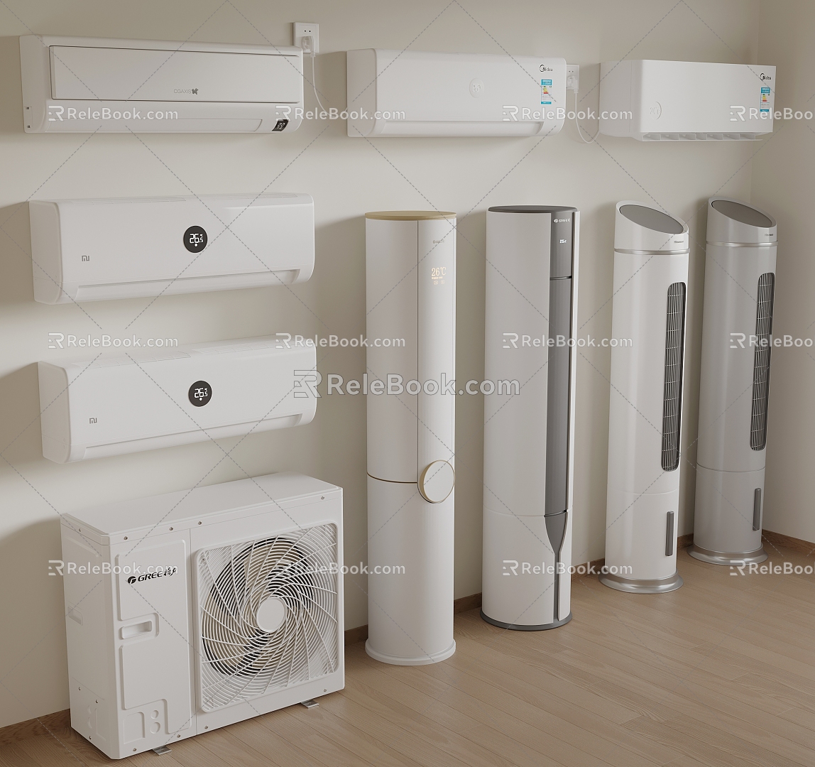 Air conditioner vertical air conditioner wall-mounted air conditioner air conditioner external unit 3d model