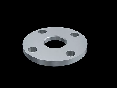 Industrial Equipment Stainless Steel Flange With Multiple Holes And Central Bore 3d model