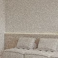 Cozy Modern Cream Style Living And Dining Room With Warm Ambient Lighting And Plush Sofas