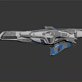 Futuristic Spaceship With Sleek Gray And Blue Exterior Reflective Metallic Finish And Detailed Structure
