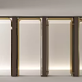 Modern Interior Architectural Arches With Gold Accents And Dark Frames Design