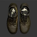 Durable Camouflage Military Boots With Thick Soles Dark Laces And Practical Design
