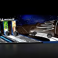 Performance Timing Kit Display With Car Silhouette On Starry Mountain Track Platform