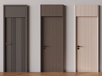 Modern Light Luxury Single Door Indoor Solid Wood Flat Door Top Wooden Door for Bedroom model