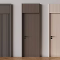 Sleek Hinged Doors with Wooden Panels in Various Colors for Modern Interior Spaces