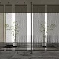 Modern screen grid screen partition 3d model