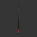 Unique Blue Blade Sword With Gold And Pink Hilt Design Features