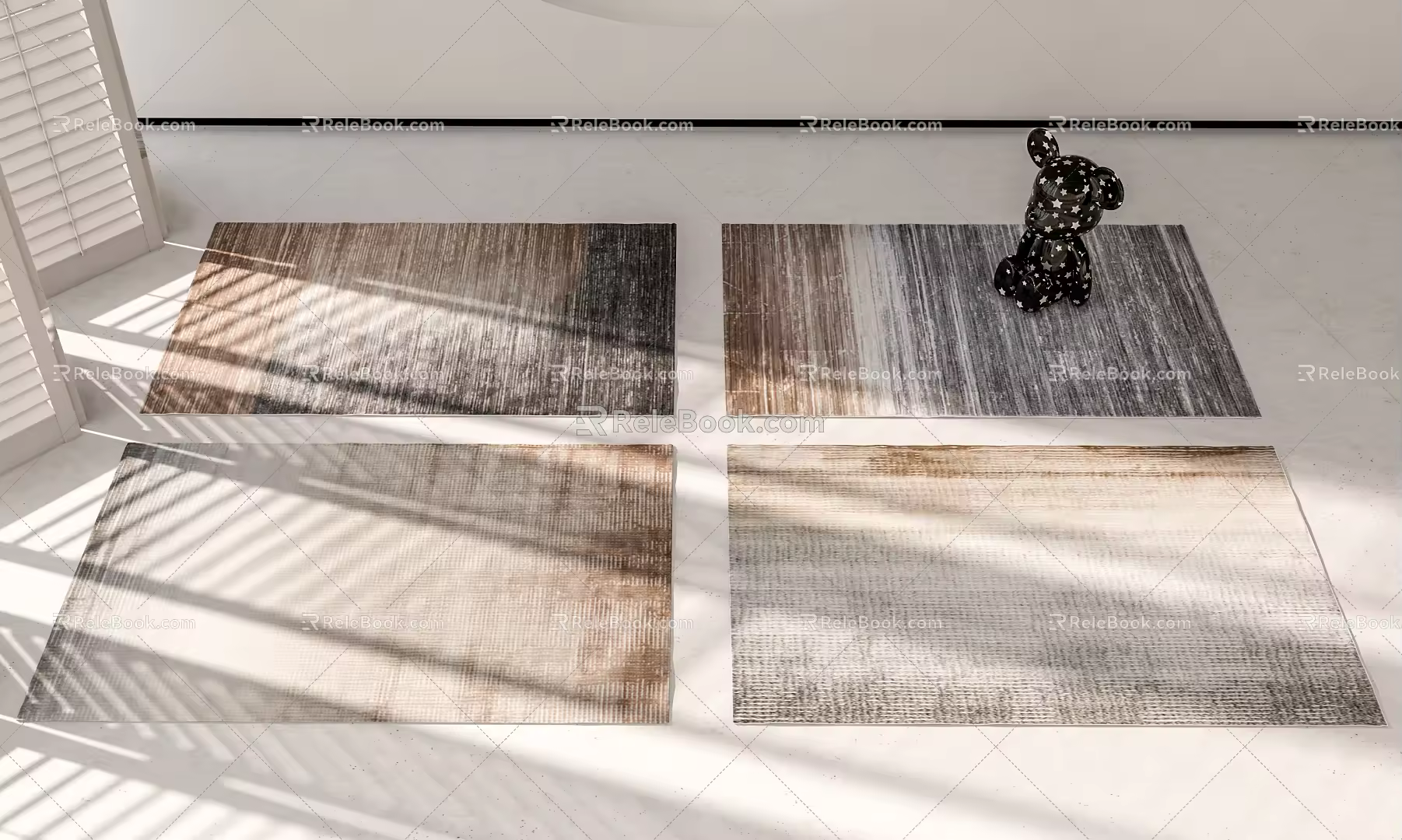 Modern Square Carpet Carpet Combo 3d model