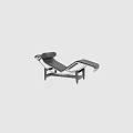Modern Stylish Lounge Chair With Metal Frame And Leather Cushion Design