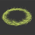 Natural Green Grass Wreath Handmade Round Shape With Fresh Plant Materials