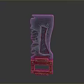Turquoise Textured Weapon Blade With Orange Decorative Base And Modern Design