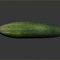 Fresh Organic Green Cucumber With Spiny Textured Surface And Vibrant Hue