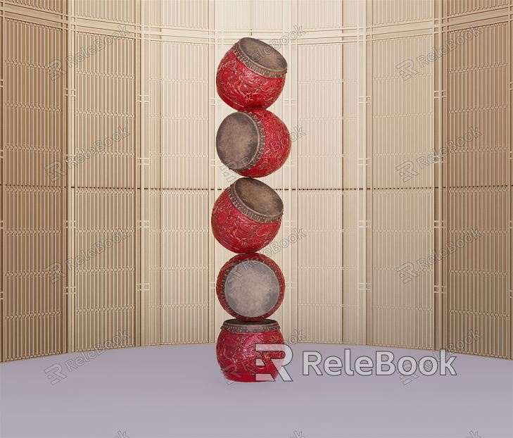 Chinese Drum Musical Instrument Drum model