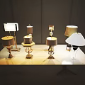 Various Stylish Table Lamps Showcasing Diverse Designs On Modern Display Table