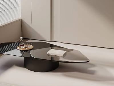 Modern Sofa and Coffee Table Set With Glass Top Minimalist Living Room Design 3d model