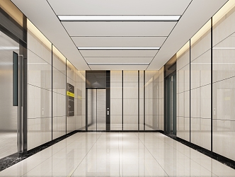 Elevator hall 3d model